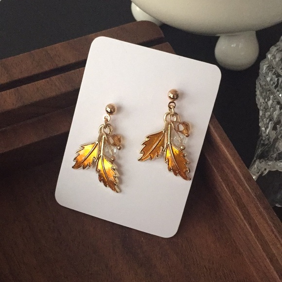 🍏50% OFF/3+...Fall Leaves Drop/Dangle Earrings - Picture 4 of 6